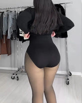 High Wasit Sculpting Fleece Lined Tights